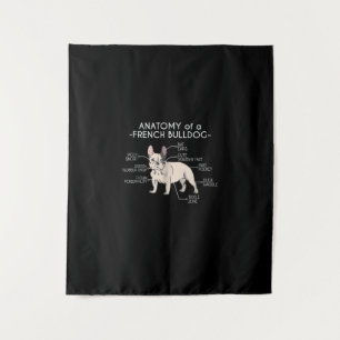 Frenchie Gift   Anatomy Of A French Bulldog Tapestry
