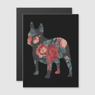 Frenchie Gift Cute French Bulldog Flower Gift Magnetic Invitation