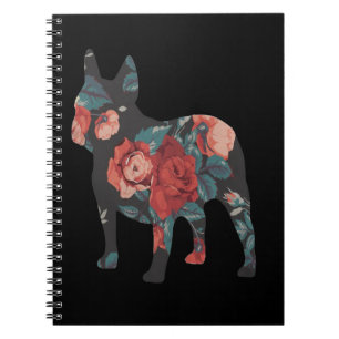 Frenchie Gift   Cute French Bulldog Flower Gift Notebook