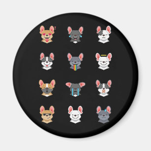 Frenchie Gift Emotional Face French Bulldog Magnet