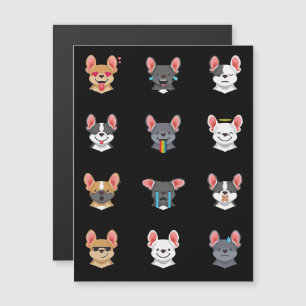 Frenchie Gift   Emotional Face French Bulldog Magnetic Invitation