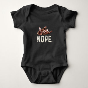 Frenchie Gift   French Bulldog Nope. Baby Bodysuit