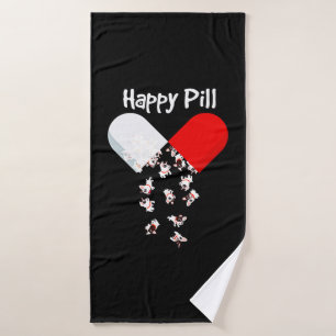 Frenchie Gift   Happy Pill French Bulldog Gift Bath Towel