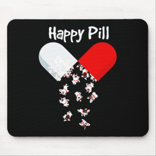 Frenchie Gift Happy Pill French Bulldog Gift Mouse Pad