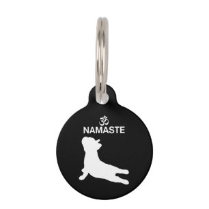 Frenchie Gift Namaste French Bulldog Gift Pet Tag