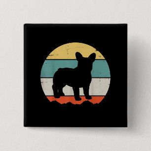 Frenchie Gift Vintage French Bulldog Gift 15 Cm Square Badge