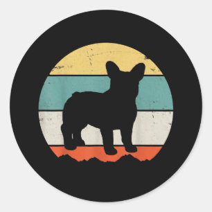 Frenchie Gift Vintage French Bulldog Gift Classic Round Sticker