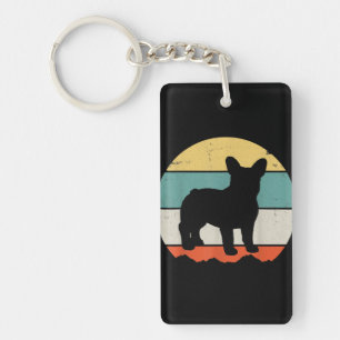 Frenchie Gift Vintage French Bulldog Gift Key Ring
