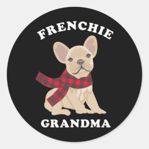 Frenchie Grandma Gift French Bulldog Xmas Family M Classic Round Sticker