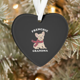Frenchie Grandma Gift French Bulldog Xmas Family Ornament