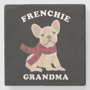 Frenchie Grandma Gift French Bulldog Xmas Family Stone Coaster