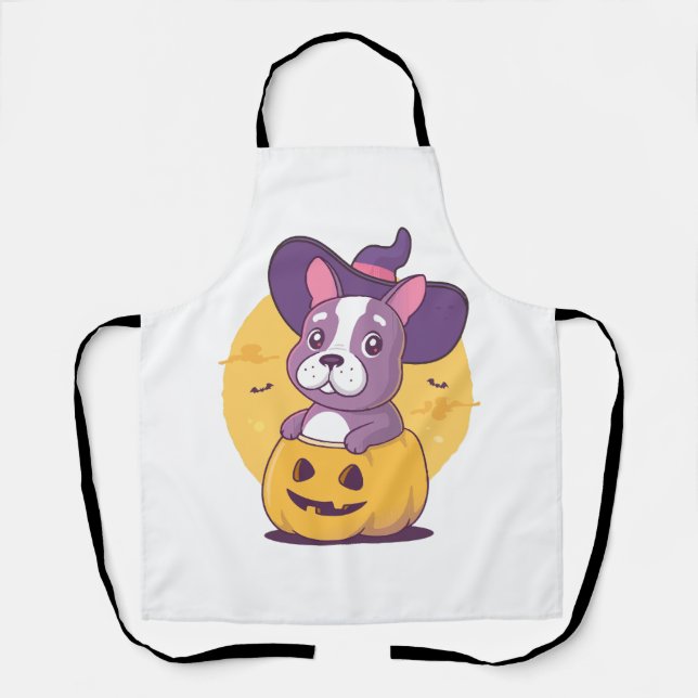 Frenchie Halloween Apron (Front)
