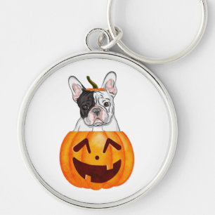 Frenchie Halloween Key Ring