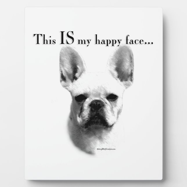Frenchie Happy Face Plaque (Front)
