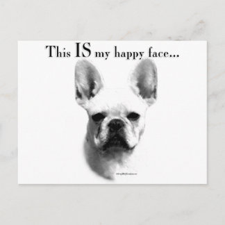 Frenchie Happy Face Postcard