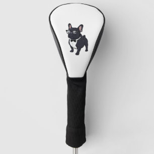 Frenchie in Tuxedo Wearing Glasses Golf Head Cover