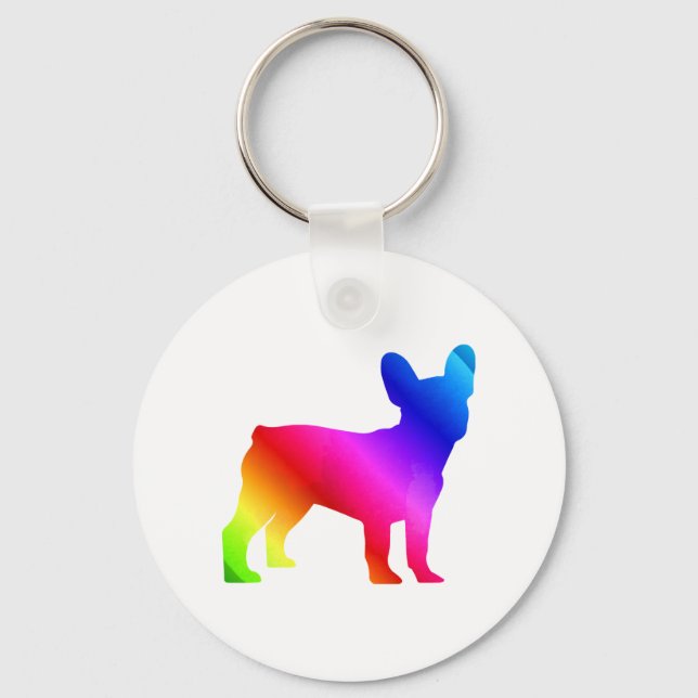 Frenchie   key ring (Front)