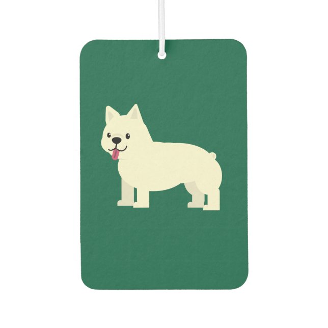 Frenchie Lover Green Car Air Freshener (Front)