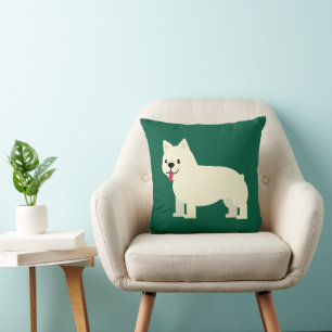 Frenchie Lover Green Cushion