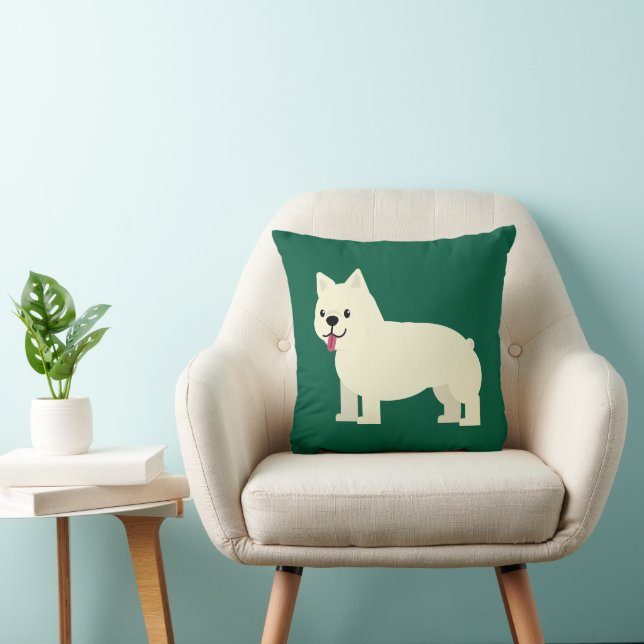 Frenchie Lover Green Cushion (Chair)