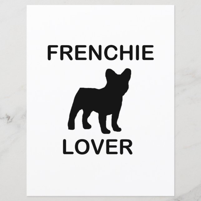 frenchie lover scrapbook paper (Front)