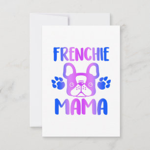Frenchie Mama Bulldog For Dog Mum Fur Mama Funny RSVP Card