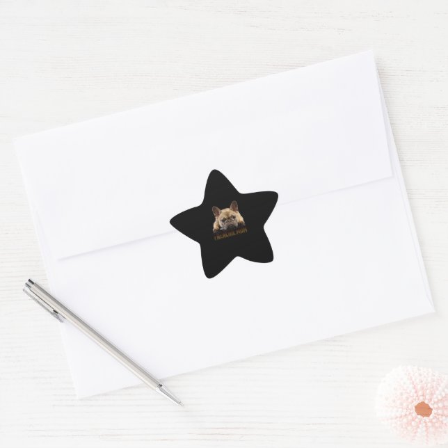 Frenchie Mama T  Women French Bulldog Gift Dog Mum Star Sticker (Envelope)