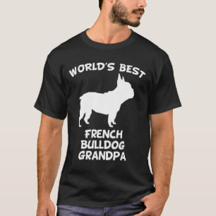 Frenchie  Mens Worlds Best French Bulldog Grandpa  T-Shirt