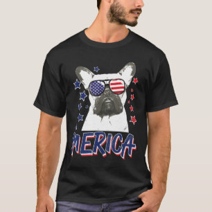 Frenchie  Merica French Bulldogs Dog Usa T-Shirt
