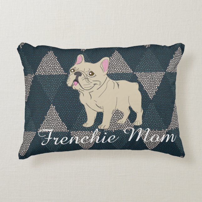 Frenchie Mom Decorative Cushion (Front)