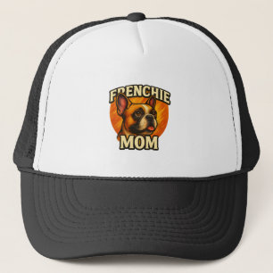Frenchie Mum Adorable French Bulldog Portrait Trucker Hat