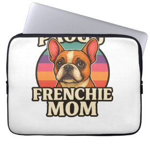 Frenchie Mum Cute French Bulldog Dog Lover Design Laptop Sleeve