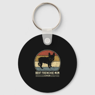 Frenchie Mum Ever Retro French Bulldog Dog Mum Key Ring