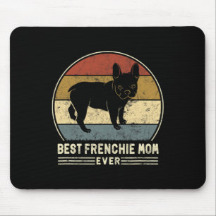 Frenchie Mum Ever Retro French Bulldog Dog Mum  Mouse Pad