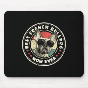 Frenchie Mum Ever Retro French Bulldog Lover Owner Mouse Pad
