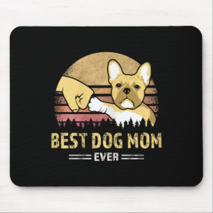 Frenchie Mum Ever Vintage French Bulldog Puppy Lov Mouse Pad