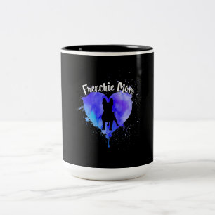 Frenchie Mum French Bulldog Dog Mum Fur Mama Two-Tone Coffee Mug