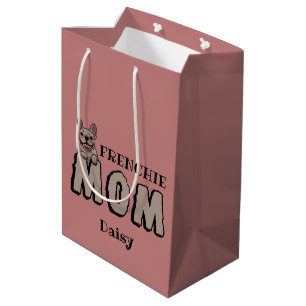 Frenchie Mum French Bulldog Lover Brown Medium Gift Bag