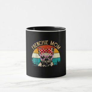 Frenchie Mum Gift Vintage Retro Style Bulldog Mug