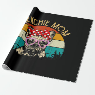 Frenchie Mum Gift Vintage Retro Style Bulldog Wrapping Paper