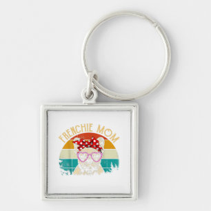 Frenchie Mum Lover Gift Vintage Retro Style Key Ring