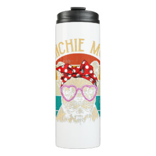 Frenchie Mum Lover Gift Vintage Retro Style Thermal Tumbler
