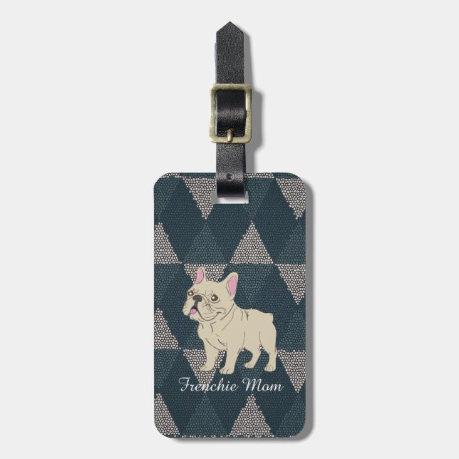 Frenchie Mum Luggage Tag (Front Vertical)