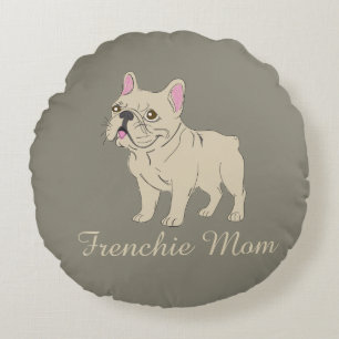 Frenchie Mum Round Cushion