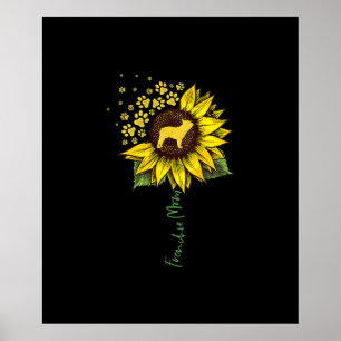 Frenchie Mum Sunflower French Bulldog Lover Gift Poster