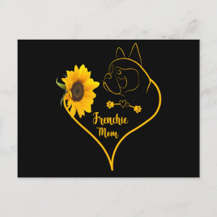 Frenchie Mum With Sunflower Cute Frenchie Lovers Postcard