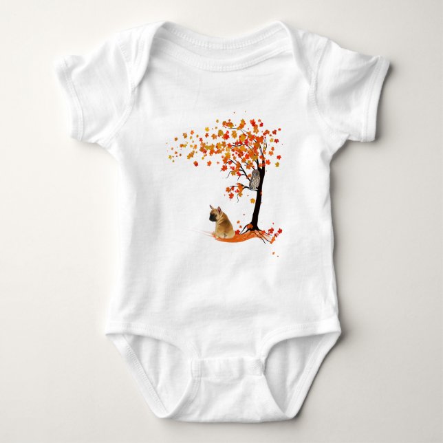 Frenchie My Spirit Animals Owl Frenchie Lovers Baby Bodysuit (Front)