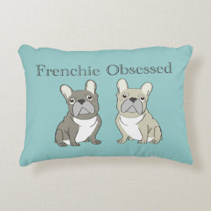 Frenchie obsessed decorative cushion