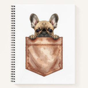Frenchie Pocket Journal   Cute Dog Mum Notebook