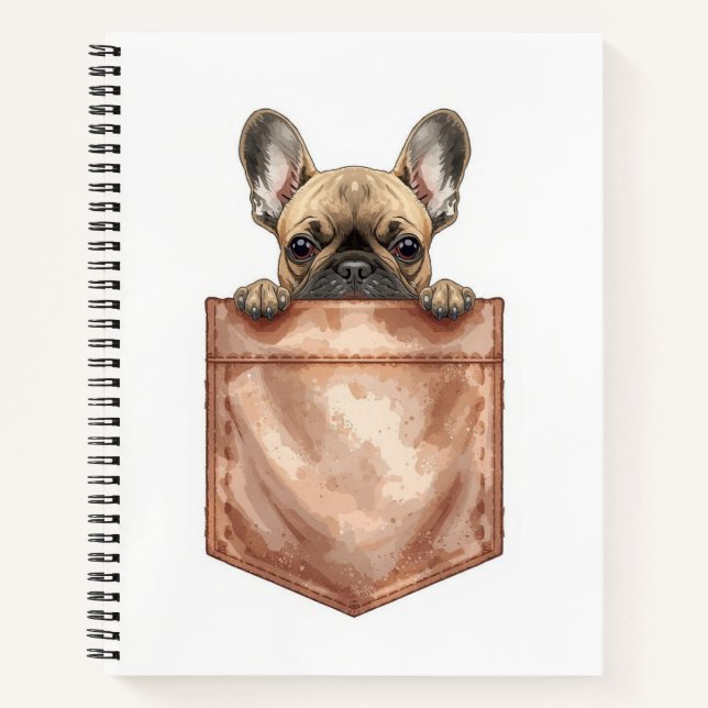 Frenchie Pocket Journal | Cute Dog Mum Notebook (Front)